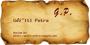 Göltl Petra névjegykártya